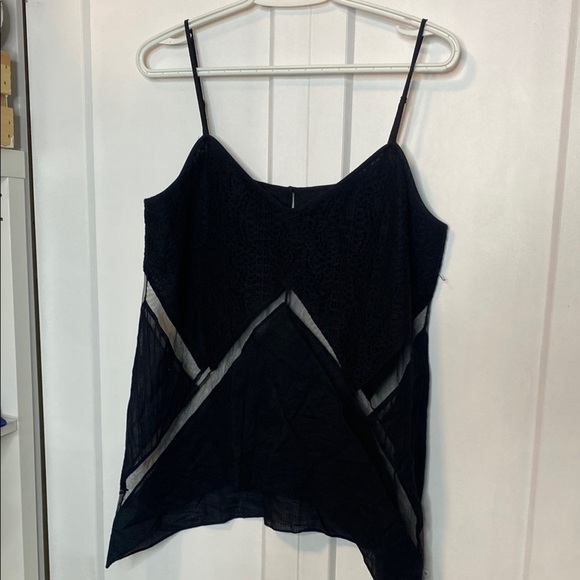 BCBGMaxAzria Black Cora Camisole with Sheer Accents - Small - Picture 2 of 5